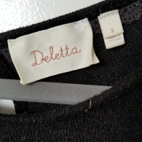 SOLD! Anthropologie Black Peplum Boucle Sequin Sweater - Picture 3 of 6